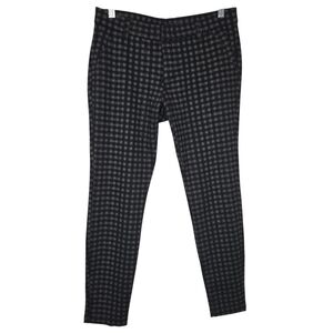 Kut from the Kloth Diana Women's Ponte Plaid Skinny Pants Black Gray Size 6P